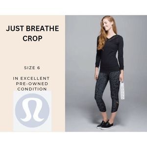 Lululemon Just Breathe Crop Size 6 EUC